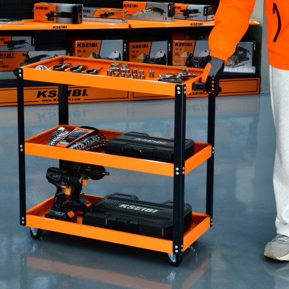 Premium Heavy-Duty Steel Utility Service Cart for Industrial Use | KSEIBI