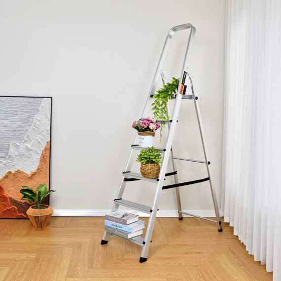 Household Aluminum Ladder – Lightweight Folding Step Stool | KSEIBI