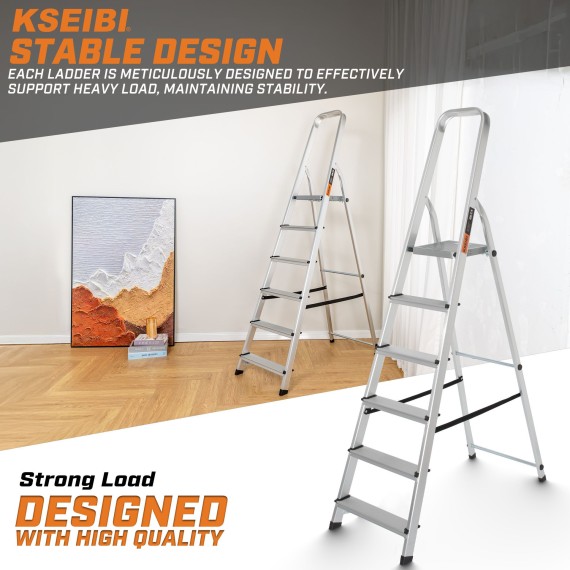 铝合金家用折叠梯 — 轻便耐用多功能家居梯子 | KSEIBI