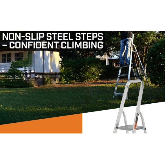 Household Aluminum Ladder – Lightweight Folding Step Stool | KSEIBI