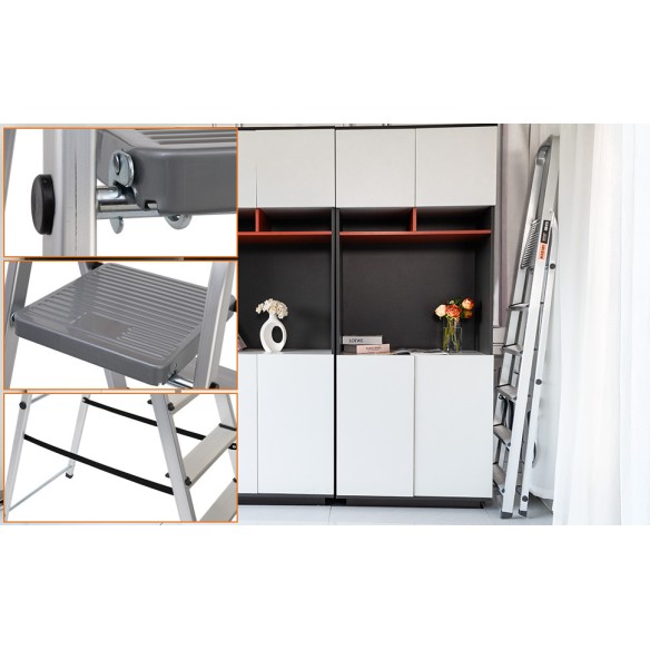 Household Aluminum Ladder – Lightweight Folding Step Stool | KSEIBI