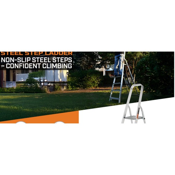 Household Aluminum Ladder – Lightweight Folding Step Stool | KSEIBI