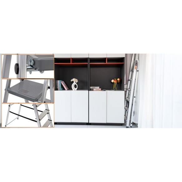 Household Aluminum Ladder – Lightweight Folding Step Stool | KSEIBI