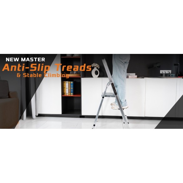 Household Aluminum Ladder – Lightweight Folding Step Stool | KSEIBI
