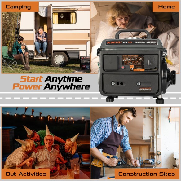 Power up Anywhere with the GEN 900 Gasoline-Powered Portable Generator | KSEIBI