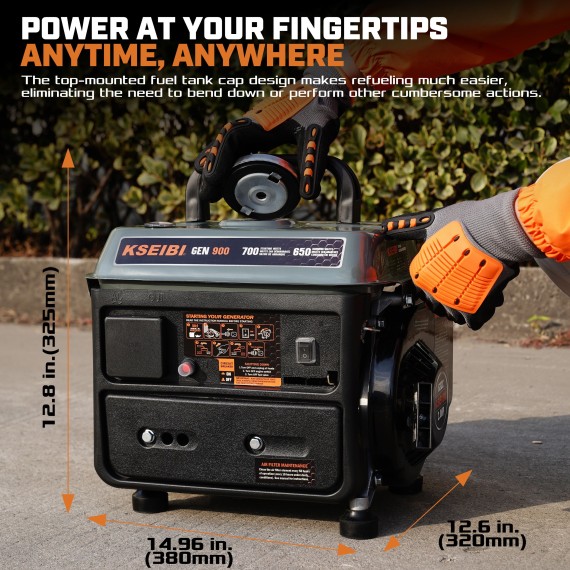 Power up Anywhere with the GEN 900 Gasoline-Powered Portable Generator | KSEIBI