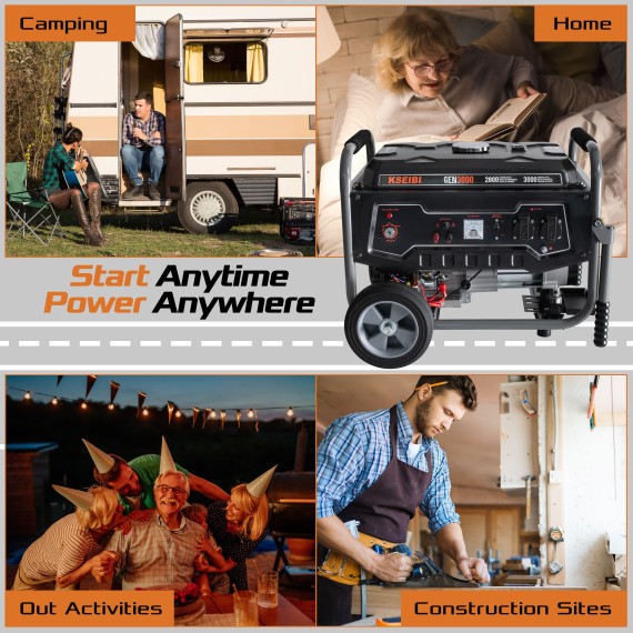 Power Up Your Space with the GEN 3000 Gasoline Generator | KSEIBI