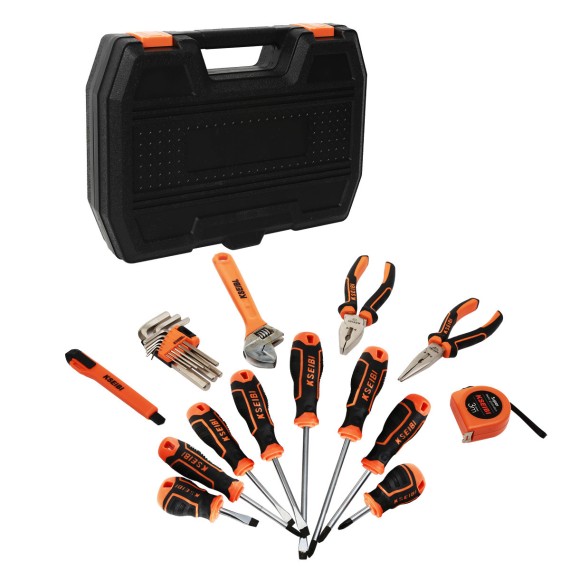Premium 22PCS Full Toolset Plastic Box for Home and DIY Projects | KSEIBI