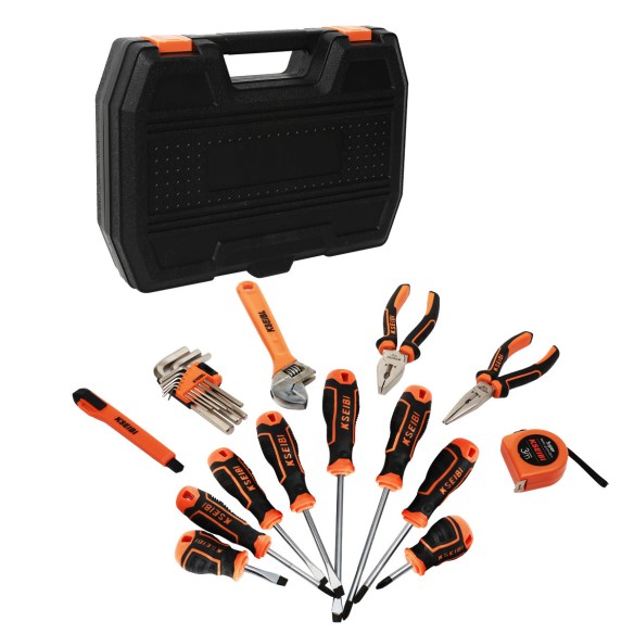 Premium 22PCS Full Toolset Plastic Box for Home and DIY Projects | KSEIBI