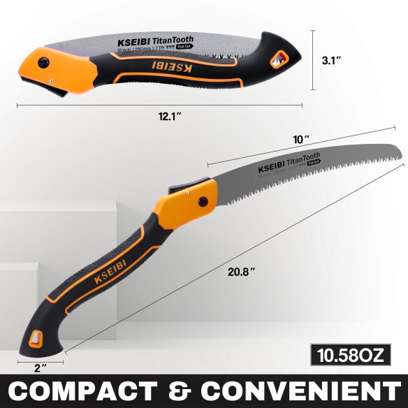 Premium Folding Saw Original Orange for Outdoor Enthusiasts | KSEIBI