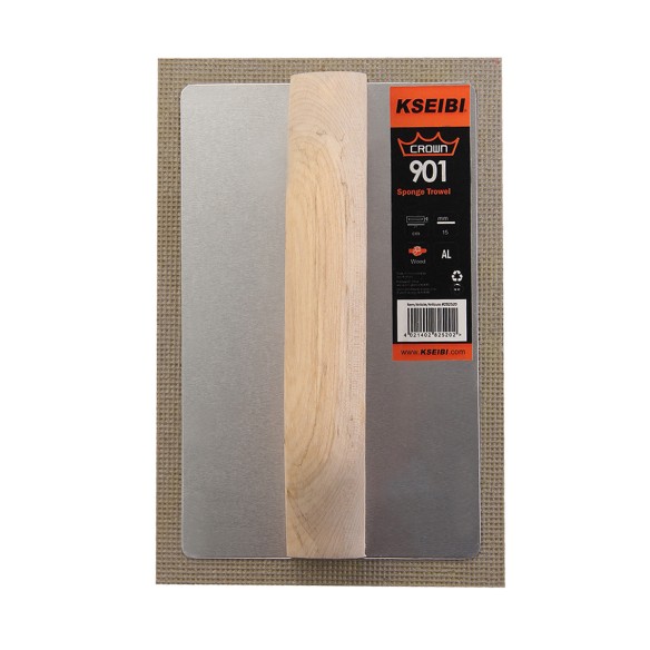 بروة إسفنجية رمادية لللياسة بيد خشب | KSEIBI