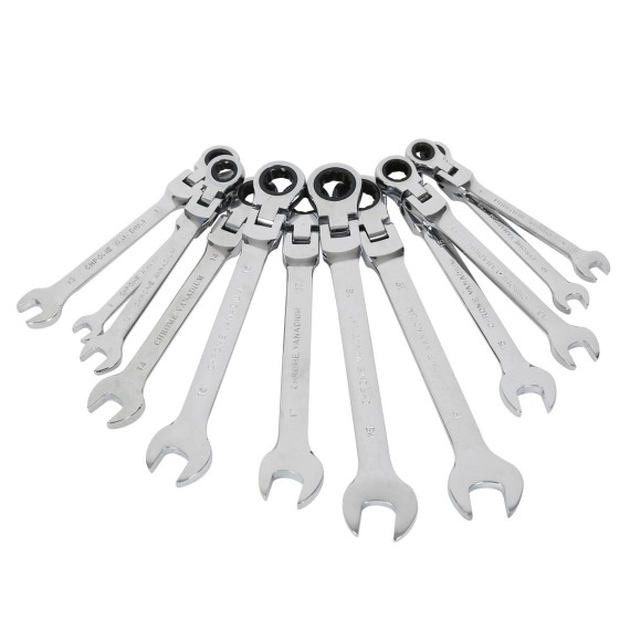 Premium Flexable Ratchet Combination Wrench Set for Versatile Use | KSEIBI