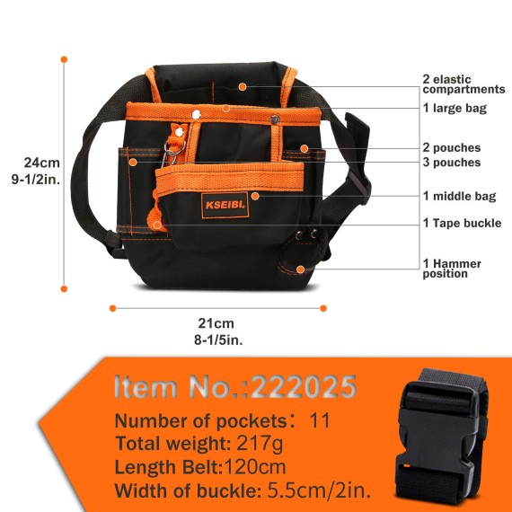 High-Quality Electrician's Tool Pouch for Convenient Storage | KSEIBI