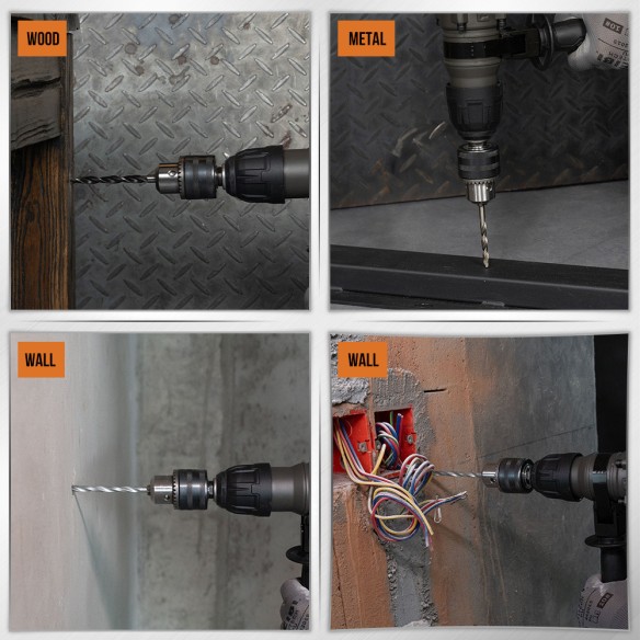 High-Quality Drill Chuck Set with Key and Adapter | KSEIBI