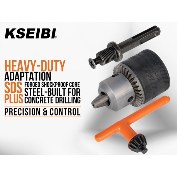 高品质带钥匙的钻头夹和转接头 1.5-13MM (1/2-20) | KSEIBI