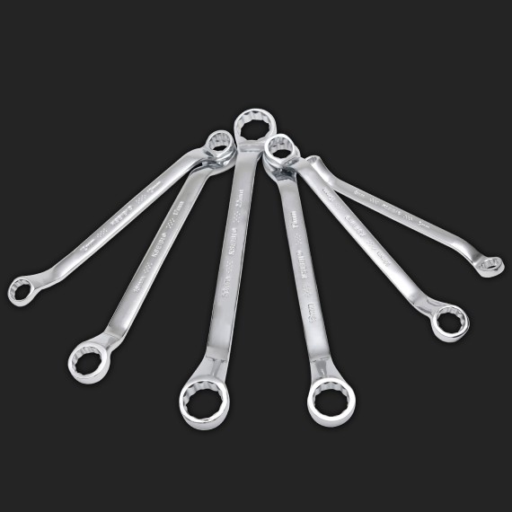 Premium Double Ring Wrench Set with 8-Piece Rack for Efficient Tool Storage | KSEIBI