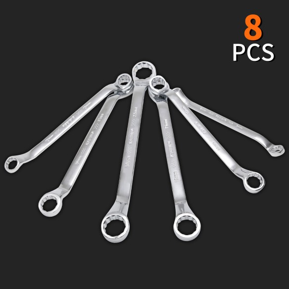 High-Quality Double Ring Wrench Set in 8-Pc Cloth Bag for Easy DIY Projects | KSEIBI