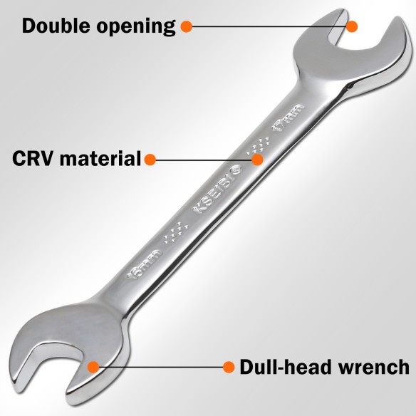 High-Quality Double Open End Wrench Set 8-Pc for Versatile Use | KSEIBI