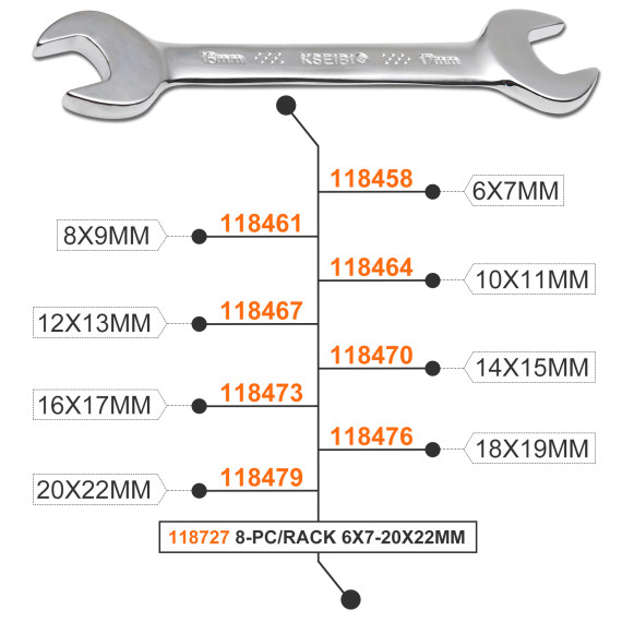 High-Quality Double Open End Wrench for Versatile Use | KSEIBI