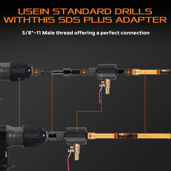 High-Quality Diamond Wet Core Water Swivel Adapter | KSEIBI