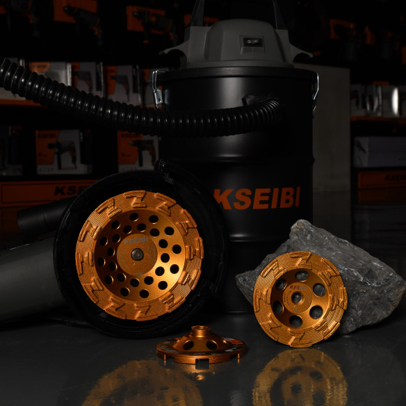 High-Quality Diamond Cup Grinding Wheel with Z-Segment and Integrated Flange | KSEIBI