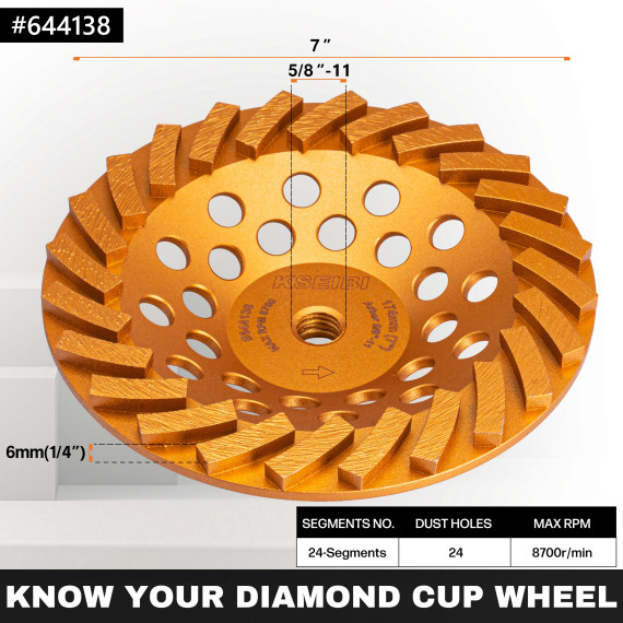 High-Quality Diamond Cup Wheel for Turbo / W Flange | KSEIBI
