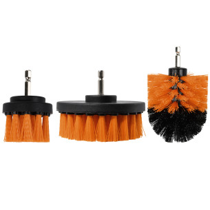 Drill Cleaning Brush 1/4" Hex Shank 3-Piece Set | KSEIBI 2