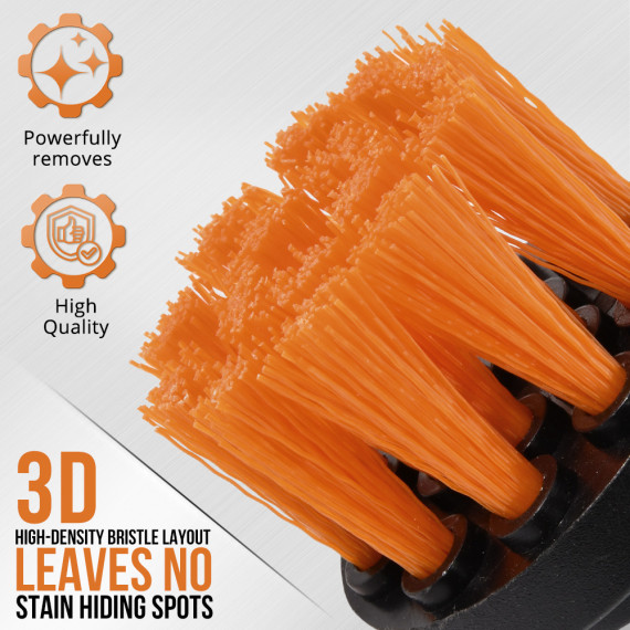 Drill Cleaning Brush 1/4" Hex Shank 3-Piece Set | KSEIBI