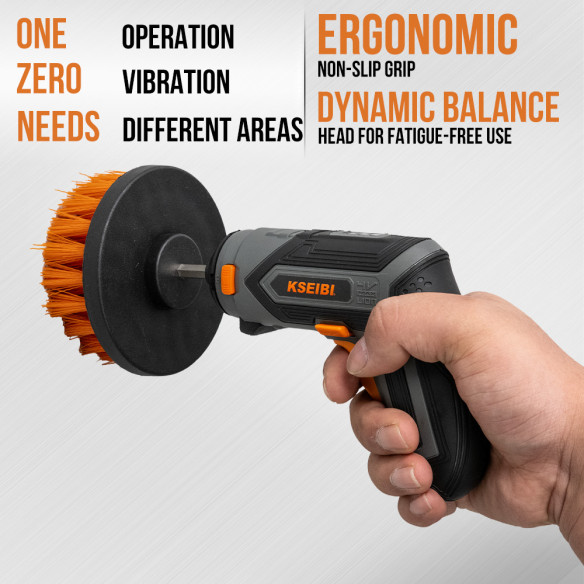 قلم‌مو تمیزکاری مته شش‌گوش 1/4 اینچ – مجموعه 3 عددی | KSEIBI