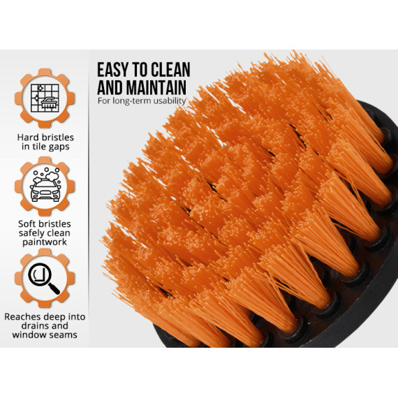 قلم‌مو تمیزکاری مته شش‌گوش 1/4 اینچ – مجموعه 3 عددی | KSEIBI