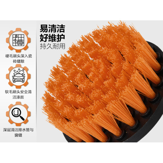 قلم‌مو تمیزکاری مته شش‌گوش 1/4 اینچ – مجموعه 3 عددی | KSEIBI