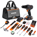 Powerful Cordless Drill Set with XL Battery | KSEIBI
