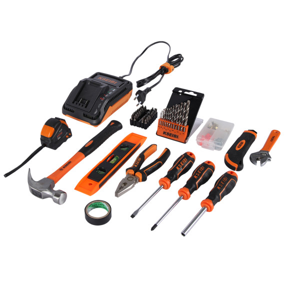 Powerful Cordless Drill Set with XL Battery | KSEIBI