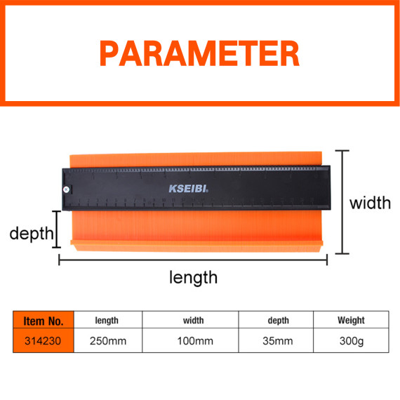 Accurate Contour Gauge for Precise Measurements | KSEIBI