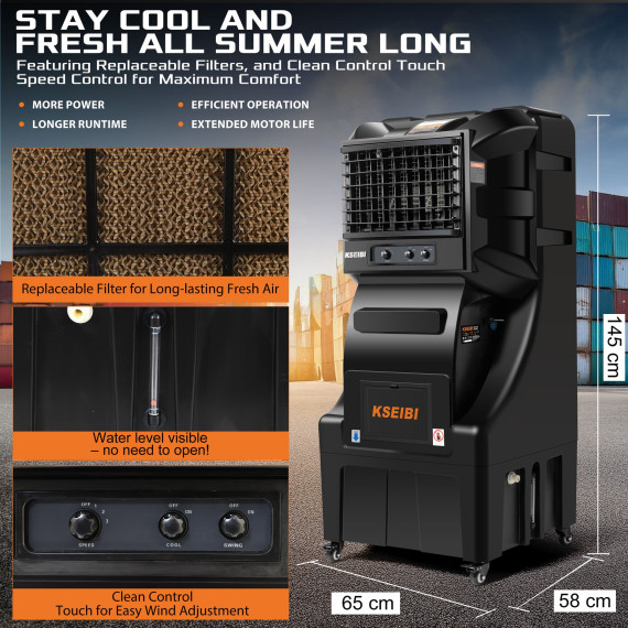 KAC 35-70 M 蒸发式冷风机 70L 350W 工业商用大空间节能降温 | KSEIBI
