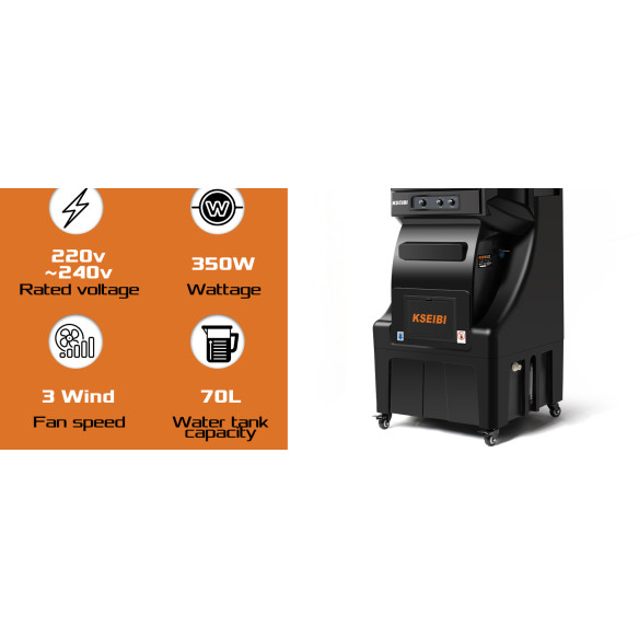 KAC 35-70M Air Cooler, 70L Capacity, 350W Evaporative Cooling | KSEIBI