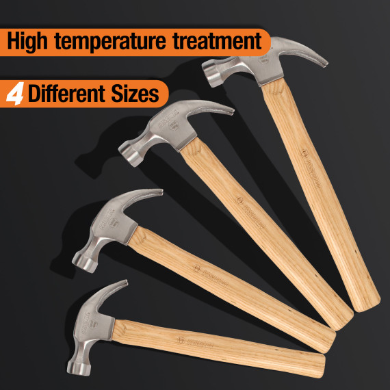 High-Quality Claw Hammer with Durable Wooden Handle | KSEIBI