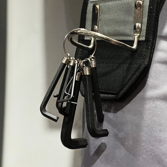 高品质黑色氧化六角扳手套装带环，10件套装 | KSEIBI