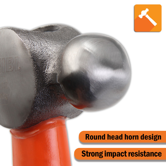 High-Quality Ball Pein Hammer with Fiberglass Handle for Precision Work | KSEIBI