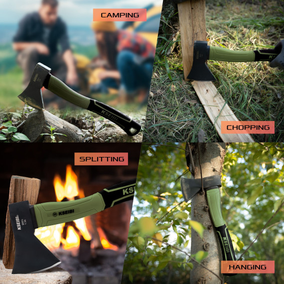 High-Quality Fiberglass Handle Axe for Precision Cutting | KSEIBI