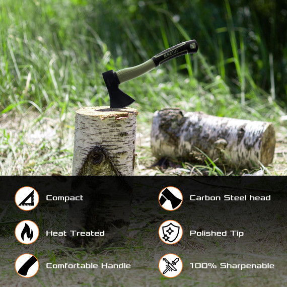Купить Топор 600 г со стекловолоконной ручкой в Sausalito Green | KSEIBI