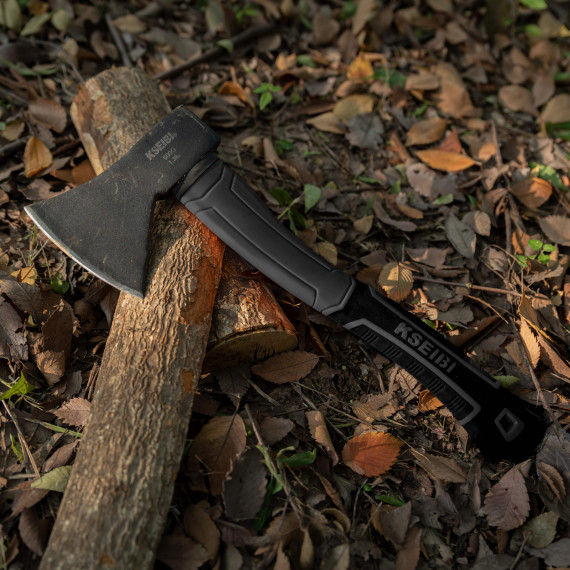 Купить Топор 600 г со стекловолоконной ручкой (черный Canyon) | KSEIBI