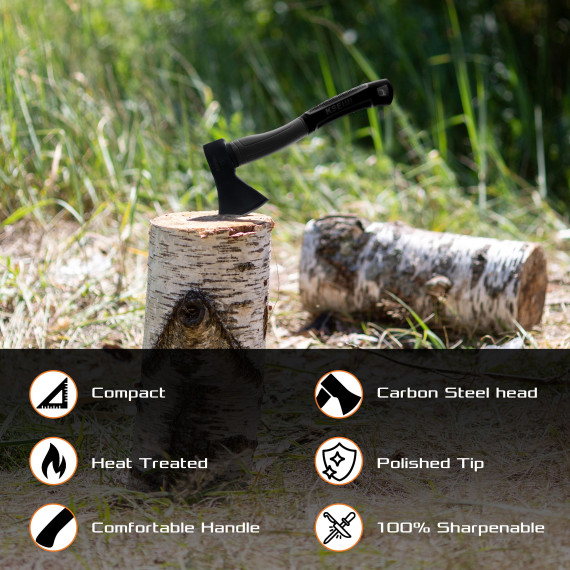 تبر با دسته فیبرگلاس 600 گرم (مشکی کانیون) | KSEIBI