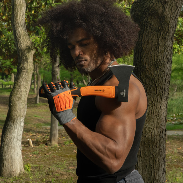 High-Quality Axe with Durable Fiberglass Handle for Precision Woodcutting | KSEIBI