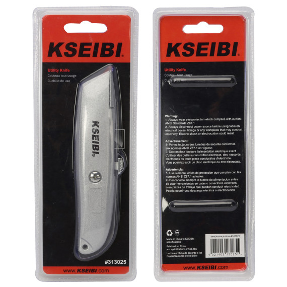 Premium Aluminium Retractable Utility Knife - Durable &amp; Versatile | KSEIBI