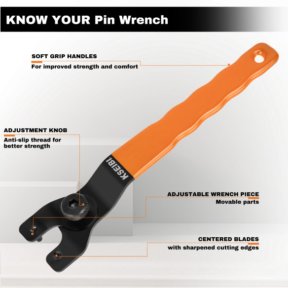 مفتاح سنون قابل للتعديل - أداة متعددة الاستخدامات للمهام المنزلية | KSEIBI