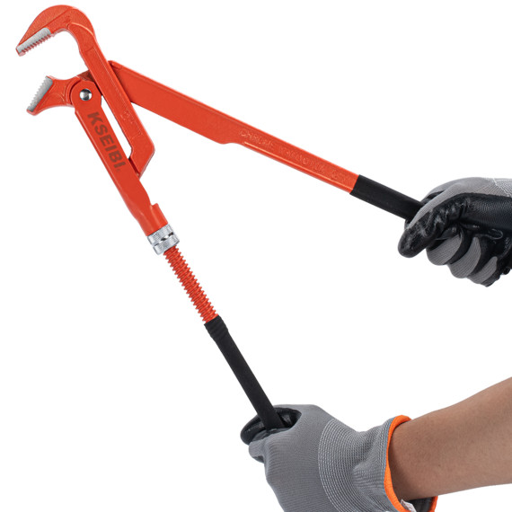 高品质90度弯头管钳，专业工具，适用于各种工作场合 | KSEIBI