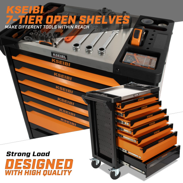 Organize Your Tools with the 7-Drawer Heavy-Duty Rolling Tool Cabinet | KSEIBI