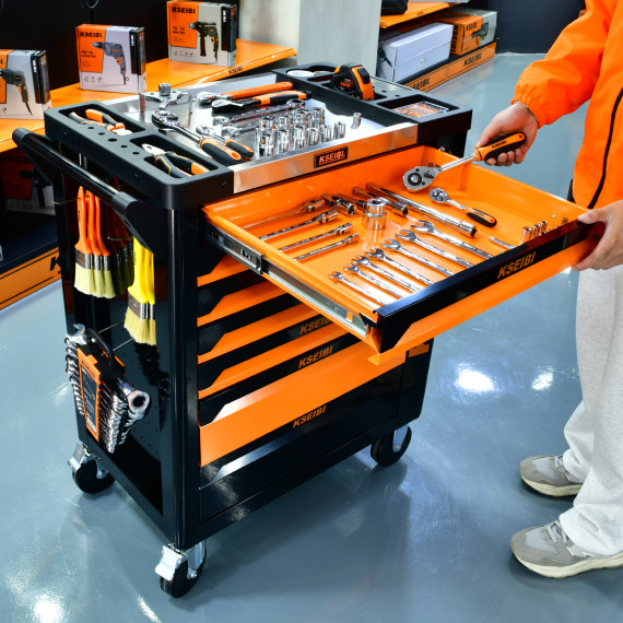 Organize Your Tools with the 7-Drawer Heavy-Duty Rolling Tool Cabinet | KSEIBI