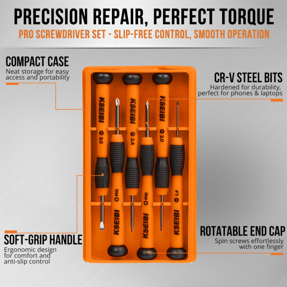 High-Quality Precision Screwdriver Set for DIY Projects and Repairs | KSEIBI